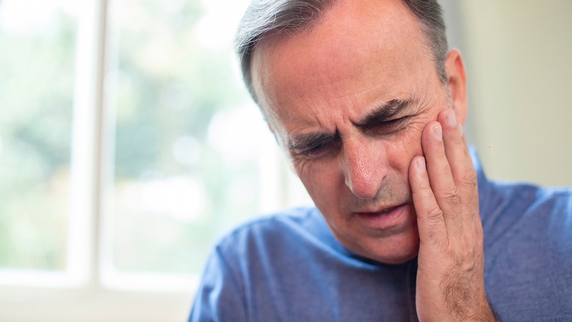 Man in dental pain